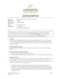 Examples of head of finance job descriptions from real companies. Http Www Livingstonnj Org Documentcenter View 9708 Job Description Chief Financial Officer Pdf