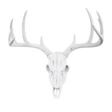Black And White Deer Skull White Mini Deer Skull Wall Charmers Faux Taxidermy Faux Deer Skull White Deer Skull Mini Skull Faux Deer Deer Skulls Faux Taxidermy