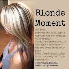 You might opt for an understated, lighter brown to create dimension throughout your dark brunette locks. Pale Blonde And Chocolate Brown Two Tone Hair Colour Blonde Highlights Hair Styles Hair Color Highlights