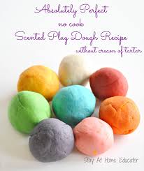 Scented No Cook Playdough Recipe Without Cream Of Tartar Scented Play Dough Playdough Recipe Cooked Playdough