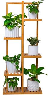 X 7.99 plants look beautiful in the 15 in. Amazon Com Encore Essentials Large Bamboo Plant Shelf Indoor Outdoor 5 Tiered Plant Stand Rack 40 5 Tall Multi Tier Plant Holder Tower Potted Plant Shelves For Corner Window
