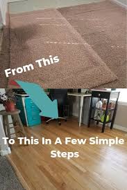 How To Makeover Den Flooring From Carpet To Wood Diy Diy Flooring Floor Makeover Diy On A Budget