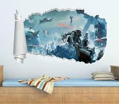 Star Wars Battle Front 3d Torn Hole Ripped Wall Sticker Decal Decor Art Wt99 Ebay Wall Sticker Decor Wall Stickers Room