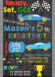 Pick out the best race car birthday invitations from our wide variety of printable templates you can freely customize to match any party theme. Race Car Birthday Invitation Forever Fab Boutique