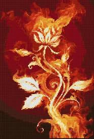 Find cross stitch patterns now. Fire Flower Cross Stitch Designs
