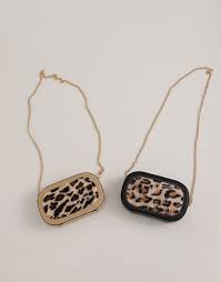 lovfee 派對豹紋毛絨硬殼鍊包 bags kitchen dining crossbody