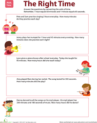 From Time To Time Converting To Hours And Minutes Worksheet Education Com Time Word Problems Addition Words Word Problems