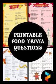 Have fun making trivia questions about swimming and swimmers. 7 Best Printable Food Trivia Questions Printablee Com