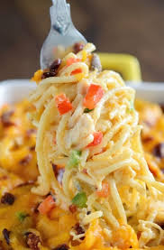 The Best Chicken Bacon Spaghetti Creamy Chicken Spaghetti With Bacon And Cheese Recipes Easy Pasta Recipes Chicken Recipes