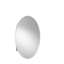Most come in a wide variety of wood finishes, but more contemporary options are made of metal. Jacuzzi 21 In X 31 In Surface Recessed Aluminum Mirrored Oval Medicine Cabinet In The Medicine Cabinets Department At Lowes Com