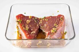 Gently lay each tuna steak on the hot griddle pan. Seared Ahi Tuna Recipe
