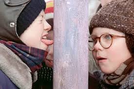 A Christmas Story frozen flagpole scene