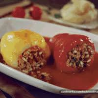 Serbian Filled Peppers Punjene Paprike Serbian Recipes Stuffed Peppers Food