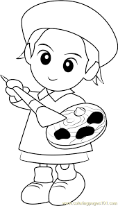 We have collected 36+ kirby coloring page images of various designs for you to color. Adeleine Coloring Page For Kids Free Kirby Printable Coloring Pages Online For Kids Coloringpages101 Com Coloring Pages For Kids