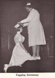 The Capping Ceremony For New Medical Nurses Vintage Nurse Nurse History Of Nursing