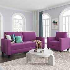 Living room couches are an investment purchase but rest assured, these pieces can last up to 15 years. Best Selling Oris Fur Sectional Sofa Set Modern Style Couch Furniture Velvet Upholstered Armchair 3 Seat Sofa With Rectangular Shaped Armrests Durable Legs And Soft Cushions Leisure Furniture Purple 1 3 Seat Accuweather Shop