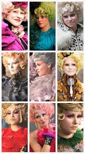 Effie Trinket Outfit Changes Throughout The Hunger Games And Catching Fire Hunger Games Costume Hunger Games Hunger Games Effie