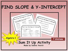 Find Slope And Y Intercept Sum It Up Activity Digital Distance Learning Writing Linear Equations Algebra Activities Middle School Algebra