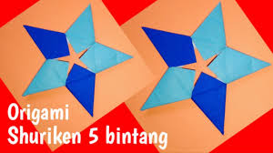 Tutorial cara membuat origami bintang kejora dalam membuat origami sangaatlah diperlukan kesabaran agar hasil yang. Cara Membuat Origami Shuriken Bintang 5 Ninja Star Youtube