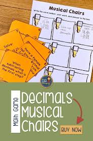 Get Your Students Up And Moving With This Decimals Math Game It S Similar To Musical Chairs But In Decimals Maths Activities Middle School Division Math Games