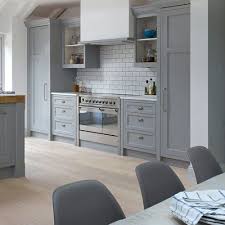 Grey Shaker Style Kitchen With Range Cooker Decorating Ideal Home Shaker Style Kitchens Kitchen Interior Kitchen Styling