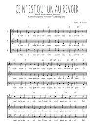 Ce n'est qu'un au revoir (auld lang syne) est une chanson. Ce N Est Qu Un Au Revoir 14 Partitions Gratuites
