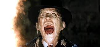 The evil gestapo officer's face melting off of his skull at the end of raiders of the lost ark remains one of the most memorable, gruesome moments in movie history. Remembering Raiders Of The Lost Ark 35 Years On Part I Headstuff