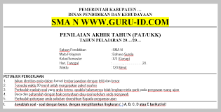 Soal Jawaban Pat Bahasa Sunda Kelas 10 Sma Tahun 2021 Info Pendidikan Terbaru