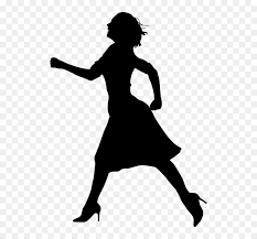 Download Running Woman Silhouette Hd Png Download Vhv