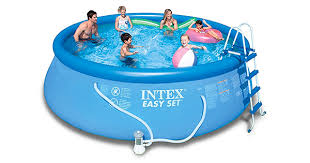 Enter To Win The Intex 15 Foot Easy Set Pool Set Giveaway Portable Swimming Pools Easy Set Pools Inflatable Swimming Pool