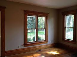 The Stained Wood Trim Stays 16 Wall Colors To Make It Sing Dark Wood Trim Stained Wood Trim Wood Trim