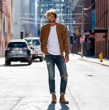 Limited edition gentleman's tan chelsea boots with half leather / rubber sole by designer brand arthur knight. 21 Cool Men Outfit Ideas With Chelsea Boots Styleoholic