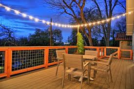 Composite Deck With And Cedar Hog Wire Railing With Ikea Falster Patio Furniture House Deck Deck Composite Decking