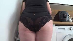 Hidden camera spy on wife. Plump milf with a big booty in black panties.  Amateur. - XNXX.COM
