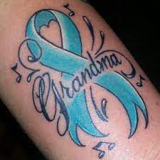 Since ancient times, the great war chiefs and other famous men decorated their bodies with blue cervical cancer ribbon tattoo, telling of their exploits and changing social status. Cancer Tattoos Cancer Memorial Tattoos Cancer Ribbon Tattoos