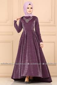 Modaselvim Abiye Kolye Detay Simli Abiye 4016ay342 Mor Elbiseler Elbise Elbise Tarzlari