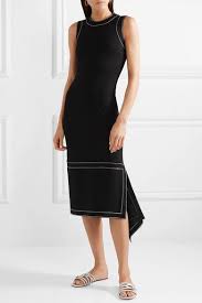 Rosetta Getty Draped Stretch Crepe Midi Dress Dresses Best Summer Dresses Summer Dresses