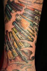 Art Tattoo Sleeve Paint Brushes Realism Style Art Tattoo Sleeve Tattoos Tattoos