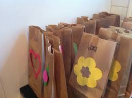 Paper Lunch Bags Decorated With Cutouts And Stickers Perfect For Goodie Bags Crafts Kids Lunch Bags Paper Lunch Bags