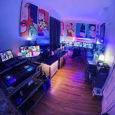 Love The Wall Art In This Follow Me For More Credit Reddit U Stryfedonkey Tags Microsoft Asus Pcsetupsrus Game Room Game Room Design Video Game Rooms