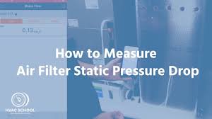 how to measure air filter static pressure drop