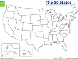Map The States State Abbreviations Worksheet Education Com Us State Map United States Map Printable United States Map