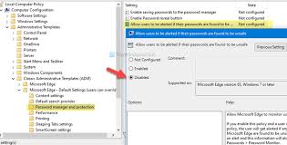 You just go to gpedit.msc computer configuration > security settings > password policy > password must meet. Turn On Or Off Password Monitor In Edge Using Registry Or Group Policy Editor Websetnet