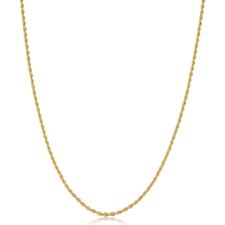 Gold is best when it is purest. 18k Yellow Gold 1 7 Millimeter Classic Rope Chain Necklace For Women Overstock 30352092