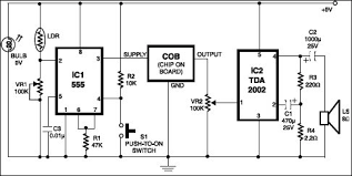 As a result, the phototransistor stops conducting and pin4 (reset) of ic 555 goes high to activate the alarm. Fire Alarm Using 555 Ic Detailed Circuit Diagram Available