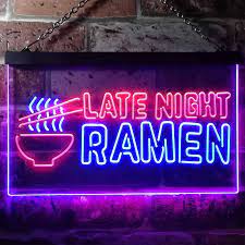 Amazon Com Advpro Late Night Ramen Japanese Food Dual Color Led Neon Sign Red Blue 12 X 8 5 St6s32 I3305 Rb H Neon Signs Neon Wallpaper Neon Sign Bedroom