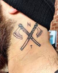 Axe in the celtic style tattoo art. Viking Strength Symbols And Their Meaning Viking Tattoo Sleeve Scandinavian Tattoo Viking Tattoos For Men