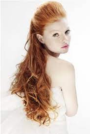 Women Beautiful Updo Picture Her Long Hair Pulled Back Beautifully Red Hair Color Beautiful Red Hair Long Hair Styles