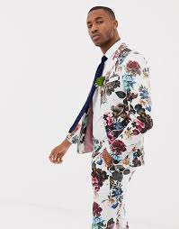 New low prices on designer suits & suit separates at men's wearhouse. Asos Design Wedding Skinny Suit Jacket With Floral Print Asos