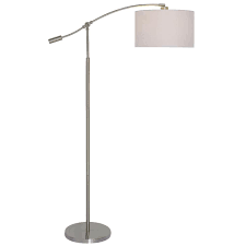 4.4 out of 5 stars. Hampton Bay 63 75 In Brushed Steel Adjustable Height Arc Lamp With White Fabric Shade 16080 The Home Depot Arc Floor Lamps Floor Lamp Lamp